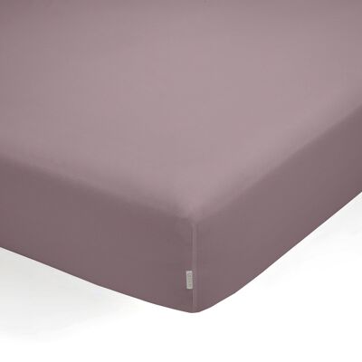 Nectar colored organic cotton fitted sheet. 105 cm bed.
