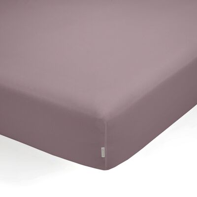 Drap-housse en coton biologique couleur nectar. Lit de 90cm.
