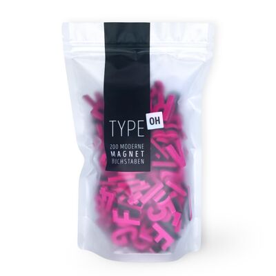 Moderne Magnetbuchstaben - Pink