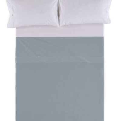 LENZUOLO SUPERIORE color acciaio - 135/140 letto 100% cotone - 144 fili. Peso: 115