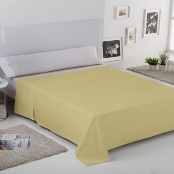 Drap de dessus couleur sable - lit 90 cm. 3