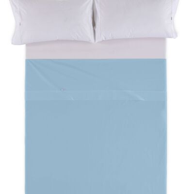 TOP SHEET sky blue color - Bed of 90 100% cotton - 144 threads. Weight: 115