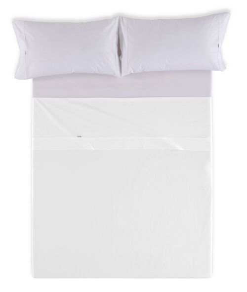 SABANA ENCIMERA color blanco - Cama de 150/160 100% algodón - 144 hilos. Gramage: 115