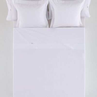 DRAPS DE COMPTOIR coloris blanc - Lit 150/160 100% coton - 200 fils. Poids : 125