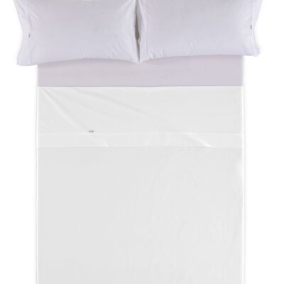 Arbeitsbettlaken in weißer Farbe – Bett aus 200 % 100 % Baumwolle – 144 Fäden. Gewicht: 115