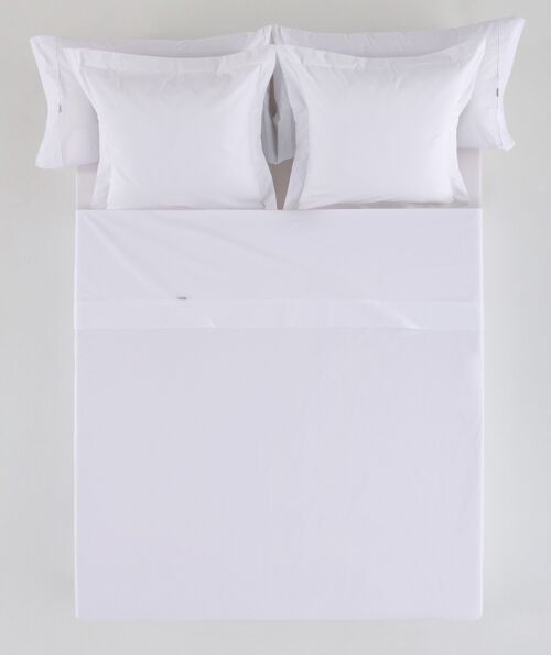 SABANA ENCIMERA color blanco - Cama de 200 100% algodón - 200 hilos. Gramage: 125