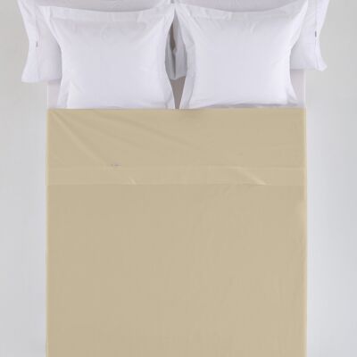 DRAP DE COMPTOIR Camel - Lit de 105 100% coton - 144 fils. Poids : 115