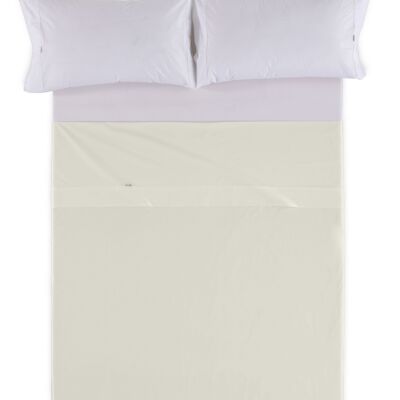 Cremefarbenes Gegenbettlaken – Bett aus 105 % 100 % Baumwolle – 144 Fäden. Gewicht: 115