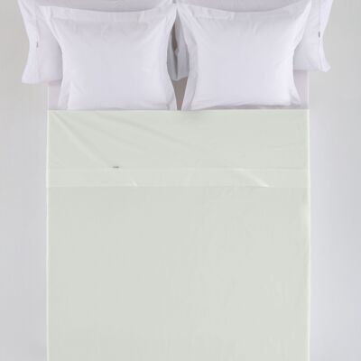 Cremefarbenes Gegenbettlaken – Bett aus 105 % Baumwolle – 200 Fäden. Gewicht: 125