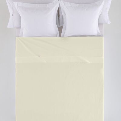 DRAPS DE COMPTOIR Ivoire - Lit 135/140 100% coton - 200 fils. Poids : 125