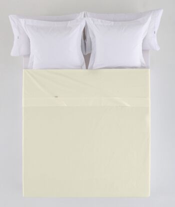 DRAPS DE COMPTOIR Ivoire - Lit 135/140 100% coton - 200 fils. Poids : 125 1