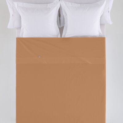 Braunes Gegenbettlaken – Bett aus 90 % 100 % Baumwolle – 144 Fäden. Gewicht: 115