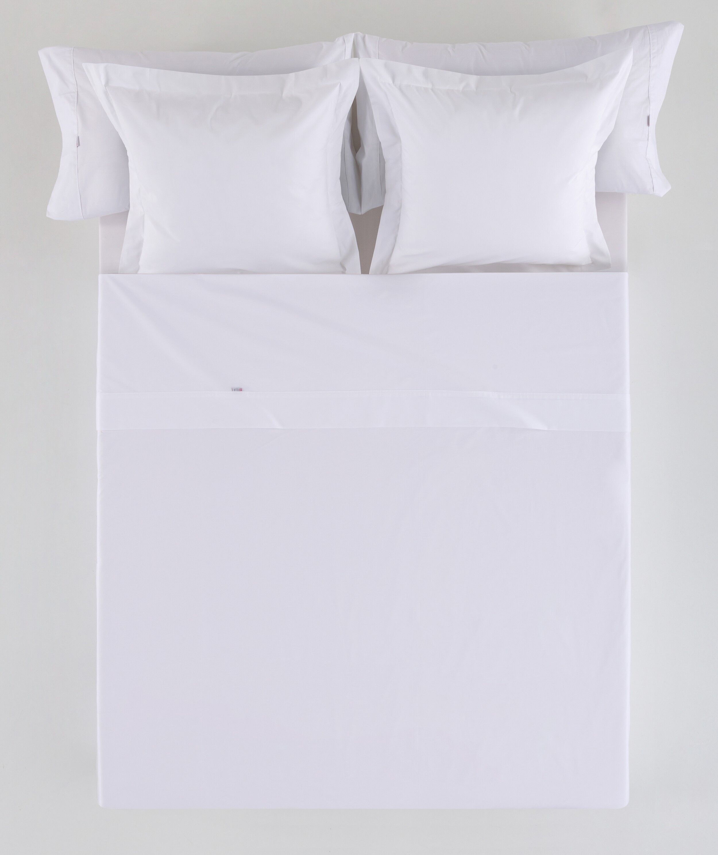 Satin TOP SHEET, white color - Bed of 105 100% cotton - threads. Weight: 118
