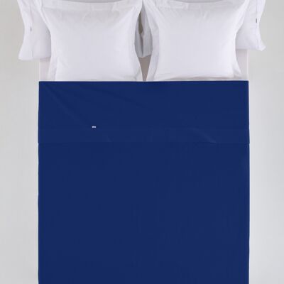 Lenzuolo CONTRONTO blu navy - 200 letto 50% cotone / 50% poliestere - 144 fili. Peso: 115