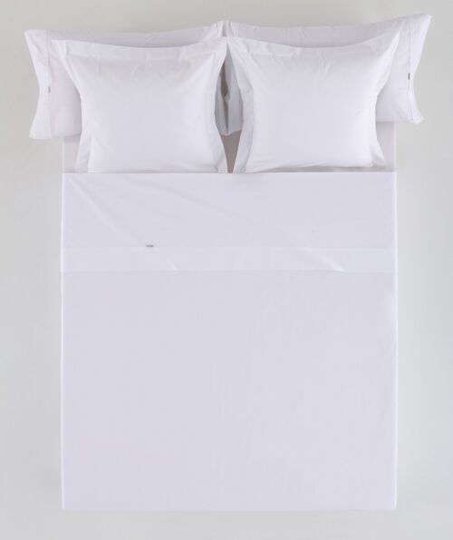 Sábana SABANA ENCIMERA color blanco - Cama de 180 50% algodón / 50% poliéster - 144 hilos. Gramage: 115