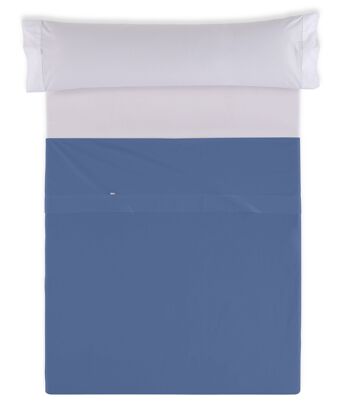 Drap COMPTOIR Bleu - Lit 180 50% coton / 50% polyester - 144 fils. Poids : 115 1