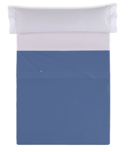 Sábana SABANA ENCIMERA color azulón - Cama de 90 50% algodón / 50% poliéster - 144 hilos. Gramage: 115