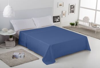 Drap COMPTOIR Bleu - Lit 90 50% coton / 50% polyester - 144 fils. Poids : 115 4