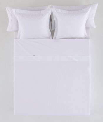 Drap COMPTOIR Blanc - Lit 90 50% coton / 50% polyester - 144 fils. Poids : 115 1