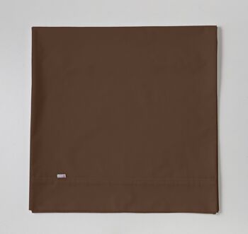 Drap TOP SHEET marron - lit 135/140 50% coton / 50% polyester - 144 fils. Poids : 115 2