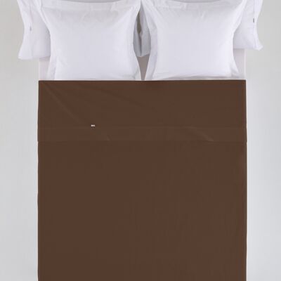 Lenzuolo TOP SHEET marrone - 180 letto 50% cotone / 50% poliestere - 144 fili. Peso: 115