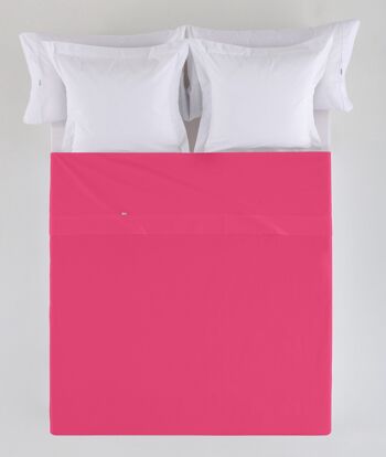 Drap TOP SHEET couleur Bubblegum - Lit 135/140 50% coton / 50% polyester - 144 fils. Poids : 115 1