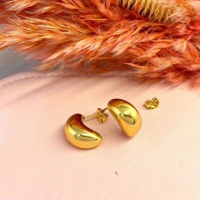 Stud earrings drop stainless steel gold