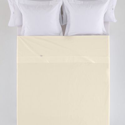 Lenzuolo CONTRONTO color crema - Letto in 105 50% cotone / 50% poliestere - 144 fili. Peso: 115