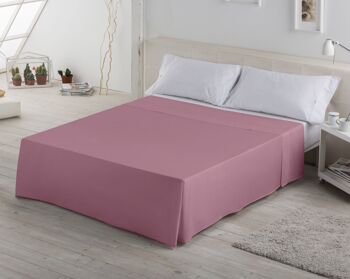 Drap TOP SHEET couleur Quartz - Lit 180 50% coton / 50% polyester - 144 fils. Poids : 115 3