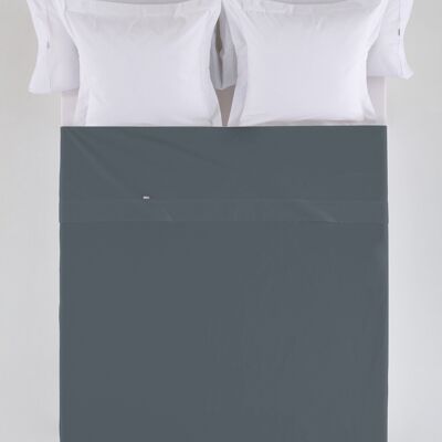 Graues Gegenbettlaken – 180 cm Bett, 50 % Baumwolle / 50 % Polyester – 144 Fäden. Gewicht: 115
