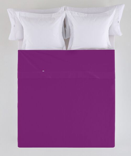 Sábana SABANA ENCIMERA color morado - Cama de 135/140 50% algodón / 50% poliéster - 144 hilos. Gramage: 115