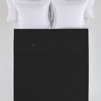 Schwarzes Gegenbettlaken – 105 Bettlaken, 50 % Baumwolle / 50 % Polyester – 144 Fäden. Gewicht: 115