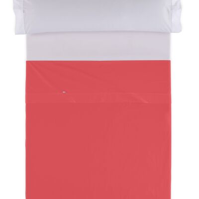 Rotes Gegenbettlaken – 105 Bettlaken, 50 % Baumwolle / 50 % Polyester – 144 Fäden. Gewicht: 115