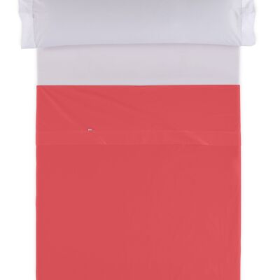 Sábana SABANA ENCIMERA color rojo - Cama de 200 50% algodón / 50% poliéster - 144 hilos. Gramage: 115