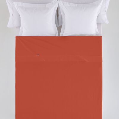 Drap TOP SHEET couleur Terre - Lit 180 50% coton / 50% polyester - 144 fils. Poids : 115