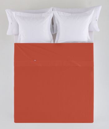 Drap TOP SHEET couleur Terre - Lit 180 50% coton / 50% polyester - 144 fils. Poids : 115 1