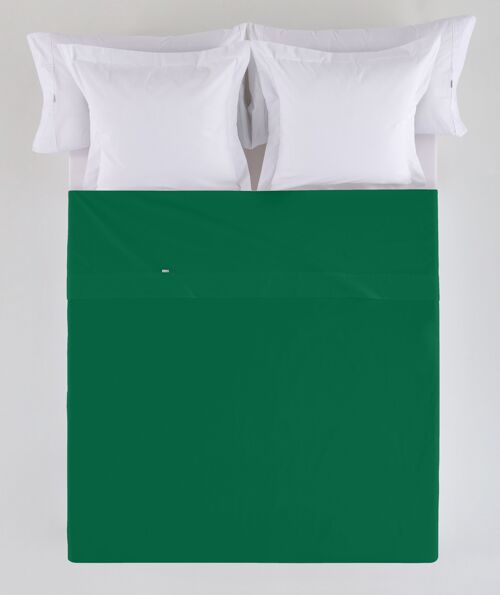 Sábana SABANA ENCIMERA color verde billar - Cama de 200 50% algodón / 50% poliéster - 144 hilos. Gramage: 115