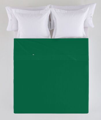 Sábana SABANA ENCIMERA color verde billar - Cama de 200 50% algodón / 50% poliéster - 144 hilos. Gramage: 115 1