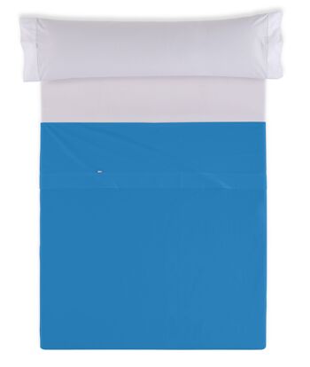Drap COMPTOIR bleu cendre - lit 105 50% coton / 50% polyester - 144 fils. Poids : 115 1