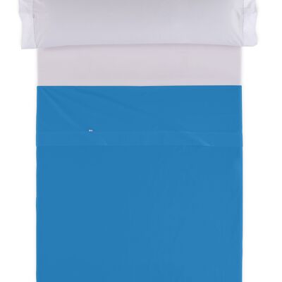 Drap COMPTOIR bleu cendre - Lit 180 50% coton / 50% polyester - 144 fils. Poids : 115