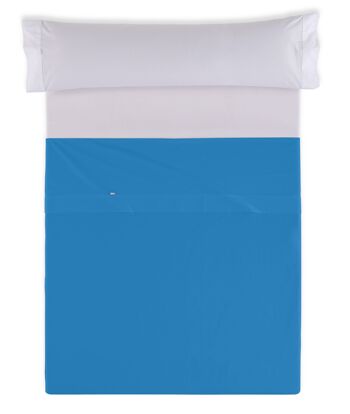 Drap COMPTOIR bleu cendre - Lit 90 50% coton / 50% polyester - 144 fils. Poids : 115 1