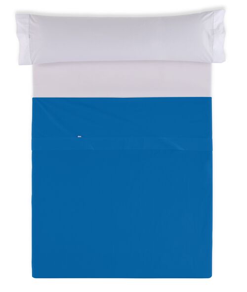 Sábana SABANA ENCIMERA color azul imperial - Cama de 150/160 50% algodón / 50% poliéster - 144 hilos. Gramage: 115