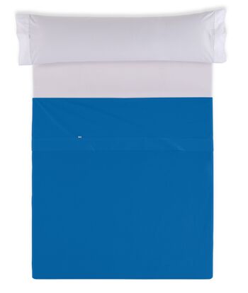 Drap COMPTOIR bleu impérial - Lit 200 50% coton / 50% polyester - 144 fils. Poids : 115 1