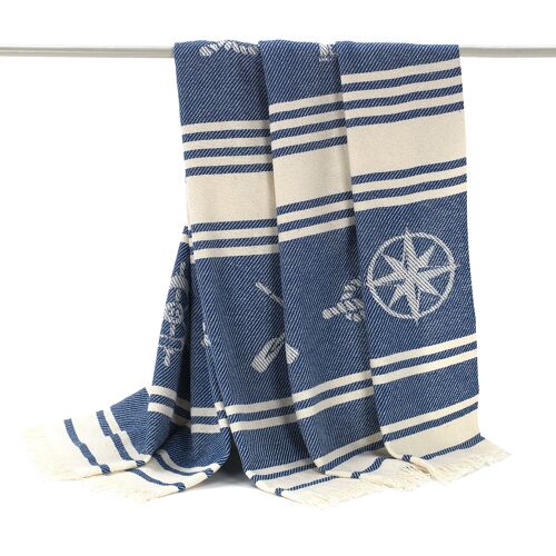 Fouta Maca azul