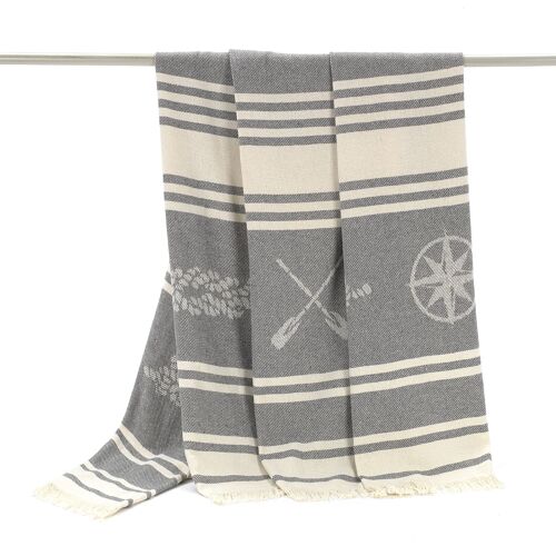 Fouta Maca gris