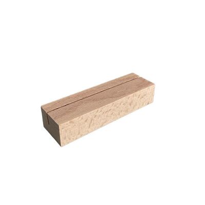 Portacarte in legno di faggio con fessura inclinata