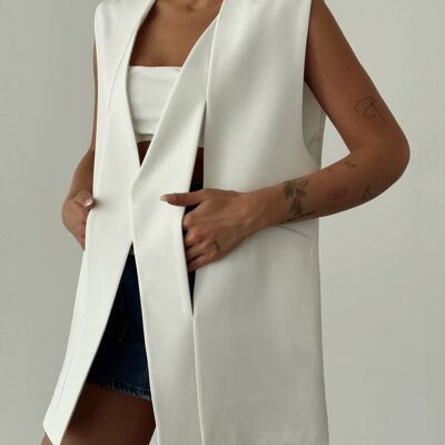 Oversized Sleeveless Blazer Jacket