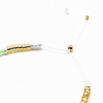 Bracelet perles Malibu Gold / Avec une perle dorée en pendentif 3