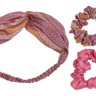 HAIR ACCESSORY SET 3 POLYESTER 20X8X20 FUCHSIA BO206420