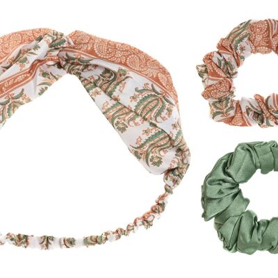 ACCESSOIRE CHEVEUX SET 3 POLYESTER 20X8X20 MOUTARDE BO206425
